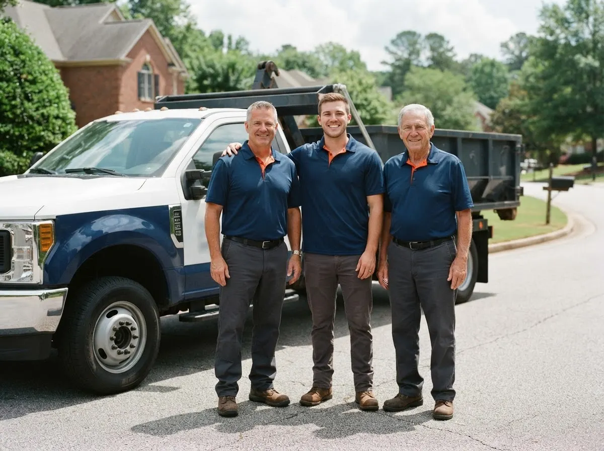 The SolidWay Haul Services team, dumpster in Atlanta, GA